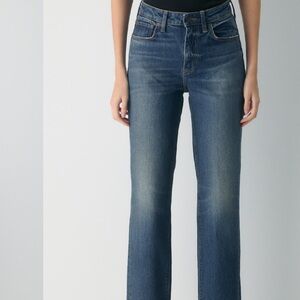 Denim Forum Straight Leg Jeans in Classic Blue